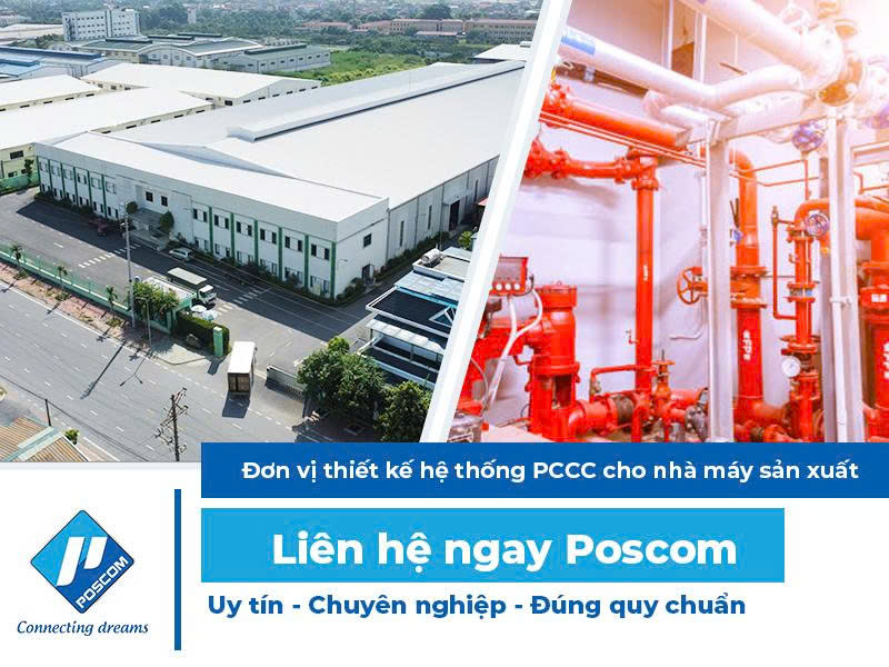 Đơn vị thiết kế hệ thống PCCC cho nhà máy sản xuất