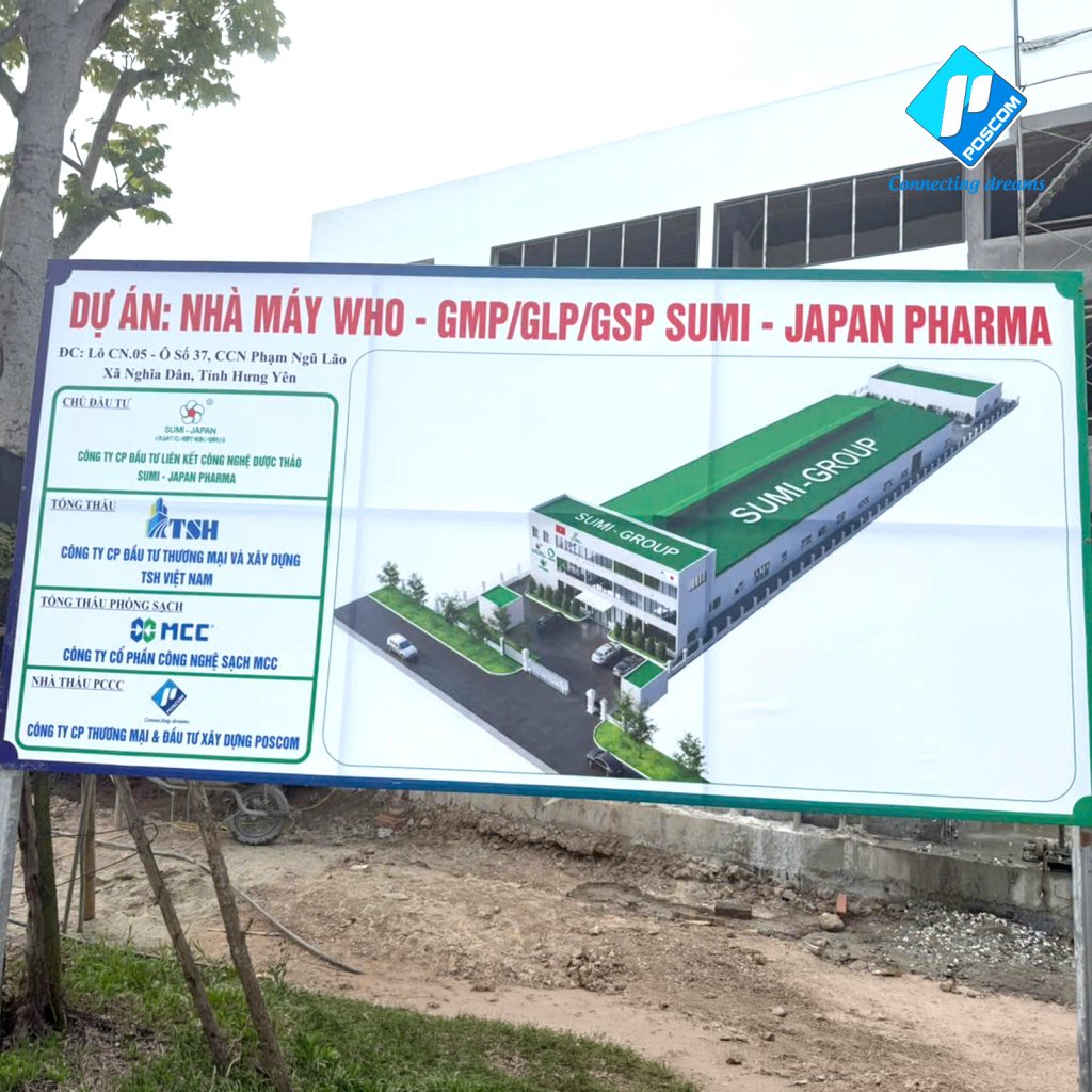 Poscom Việt Nam - Triển khai hệ thống PCCC cho nhà máy Sumi Japan