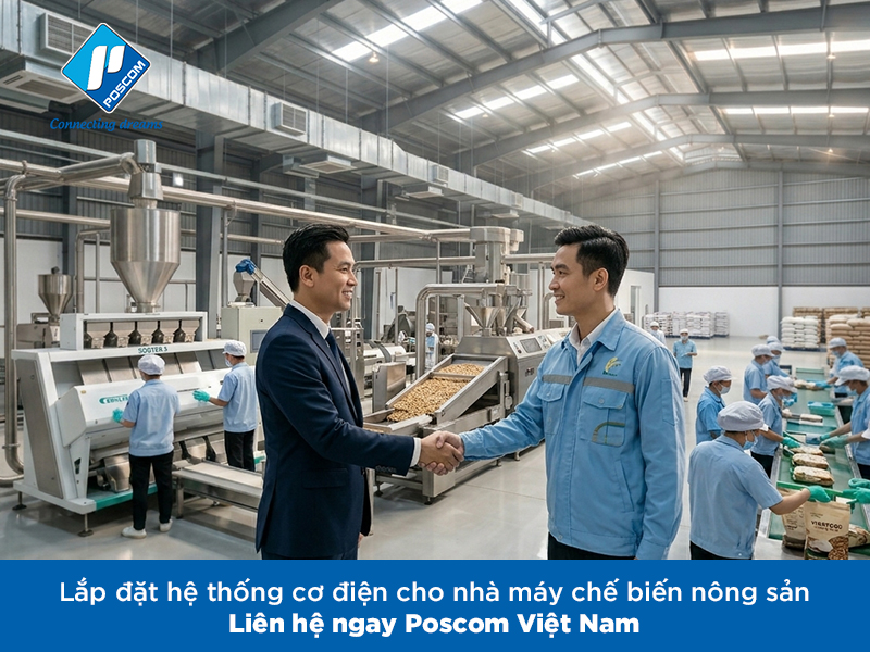 Hệ thống cơ điện cho nhà máy chế biến nông sản