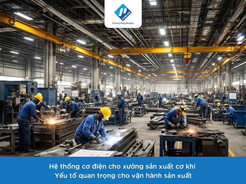 Hệ thống cơ điện cho xưởng sản xuất cơ khí