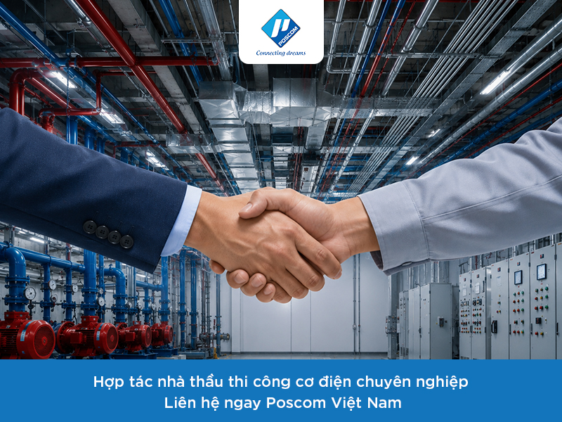 poscom thi công cơ điện 
